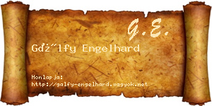 Gálfy Engelhard névjegykártya